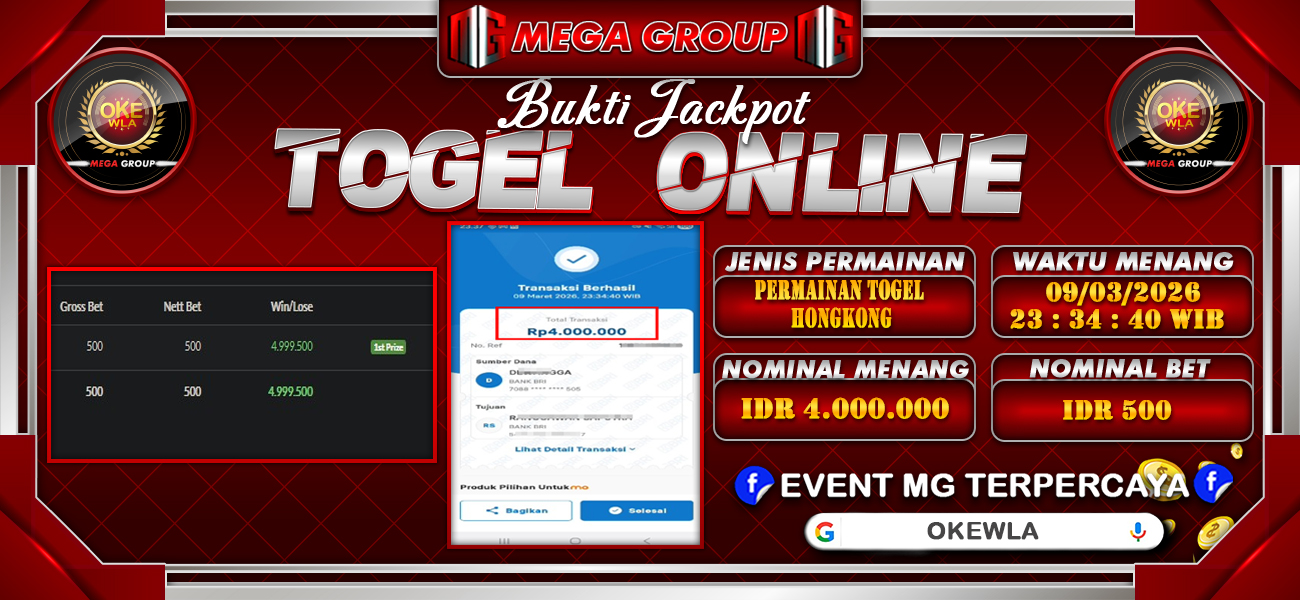 Bukti JP situs Okewla hari Selasa, 10 Maret 2026